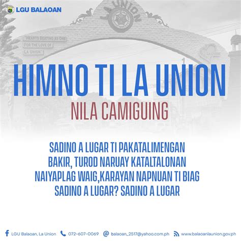 Himno Ti La Union ni Nila .